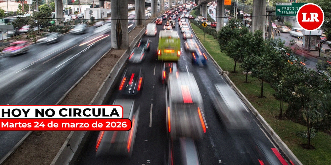 Te compartimos cómo aplica el Hoy No Circula este martes 24 de marzo de 2026 en la Ciudad de México y el Estado de México.