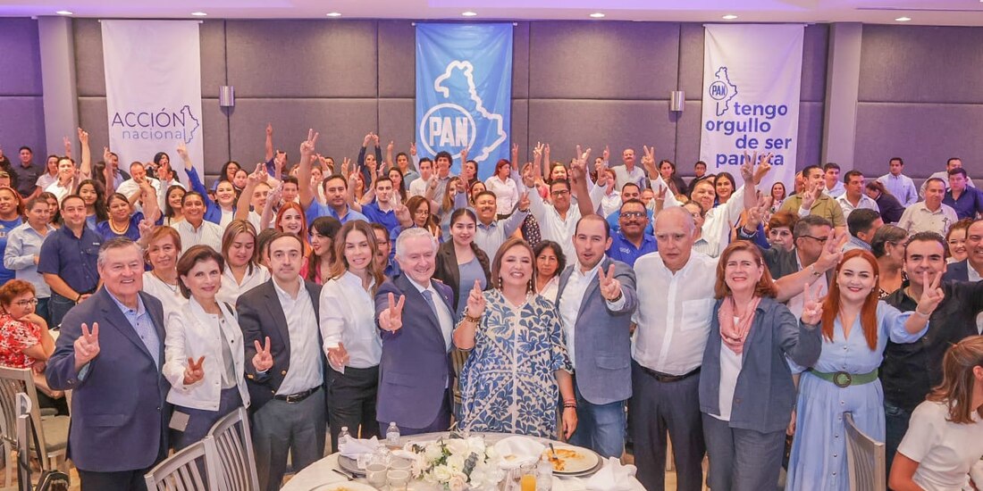 Reunión de militantes del PAN.