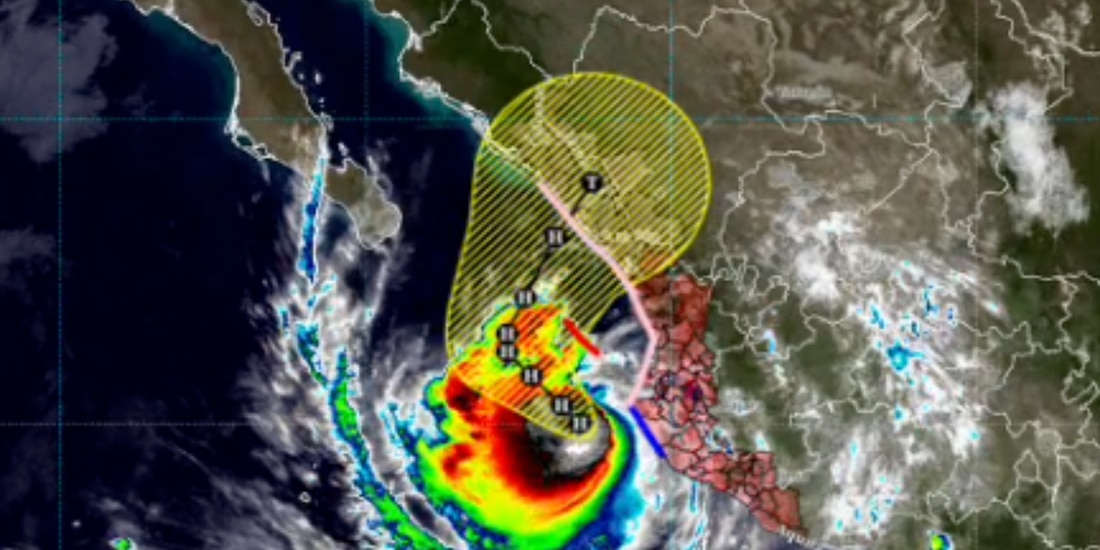 Trayectoria del huracán Simón