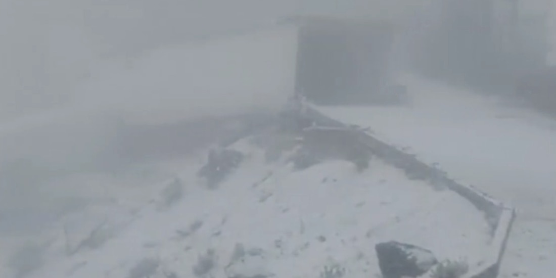 Invierno llega al Cofre de Perote con su primera nevada