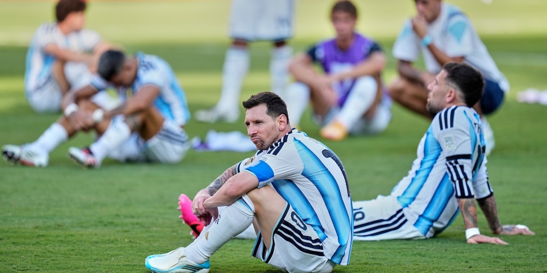 Lionel Messi momentos después de que Argentina perdió ante España la final del Mundial 2026.