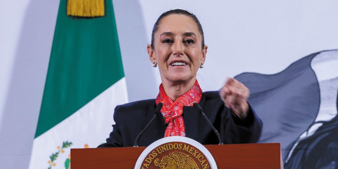 Claudia Sheinbaum, Presidenta de México, durante su conferencia del 10 de febrero de 2025