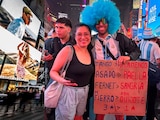 Afición de la Selección de Argentina inunda las calle de Nueva York.