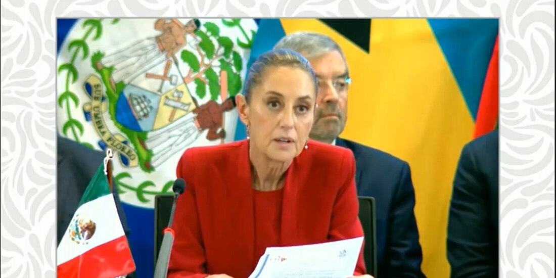 Claudia Sheinbaum, Presidenta de México, en la reunión de la Celac.