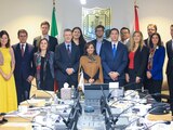 Lorena Cuéllar Cisneros, gobernadora de Tlaxcala, se reunió con integrantes de la delegación de la Unión Europea en México