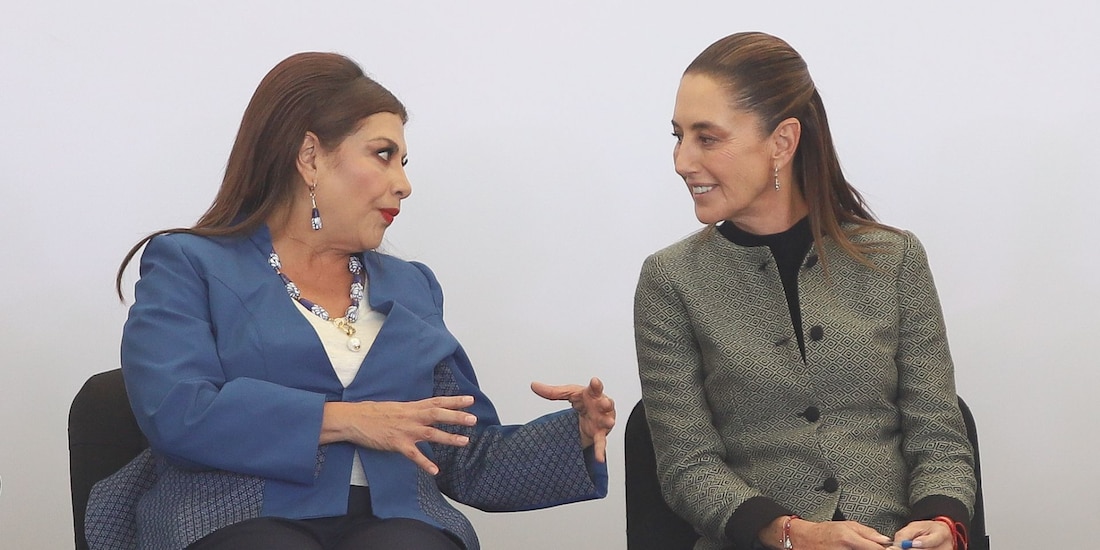 Clara Brugada, jefa de gobierno junto a la presidenta de México, Claudia Sheinbaum en imagen de archivo