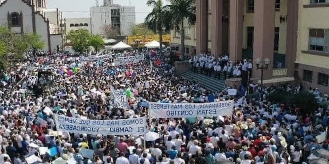 Marcha en apoyo al gobernador de Tamaulipas, Francisco Cabeza de Vaca