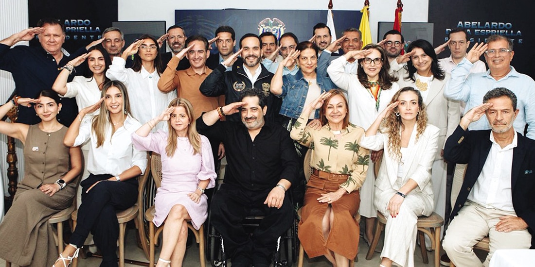 Parte del gabinete de Abelardo de la Espriella, ayer.
