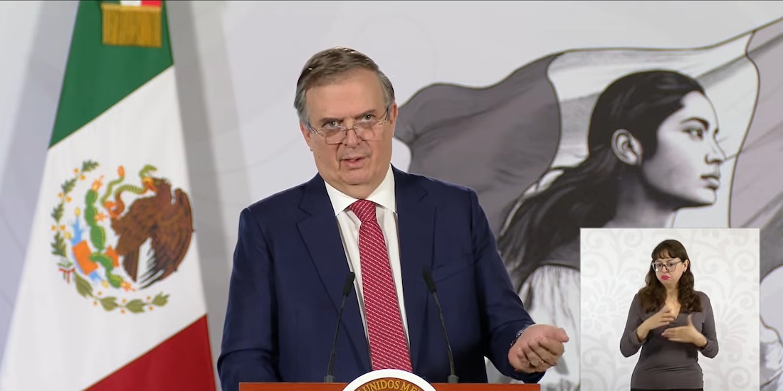 Marcelo Ebrard, secretario de Economía, en la Mañanera de CSP.