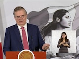 Marcelo Ebrard, secretario de Economía, en la Mañanera de CSP.