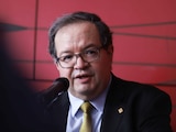 El rector de la UNAM, Leonardo Lomelí Vanegas, durante una conferencia de prensa el 19 de agosto de 2026.