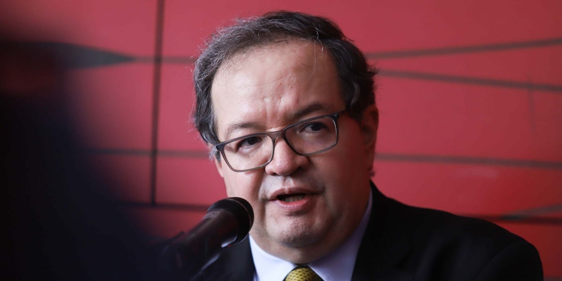 El rector de la UNAM, Leonardo Lomelí Vanegas, durante una conferencia de prensa el 19 de agosto de 2026.