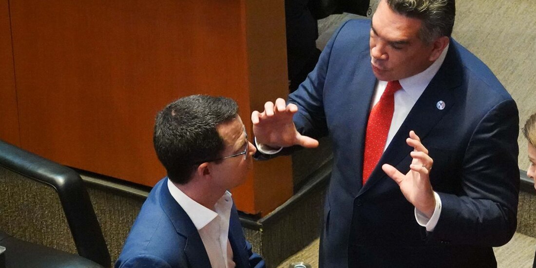 Los senadores Ricardo Anaya, Alejandro Moreno en imagen de archivo