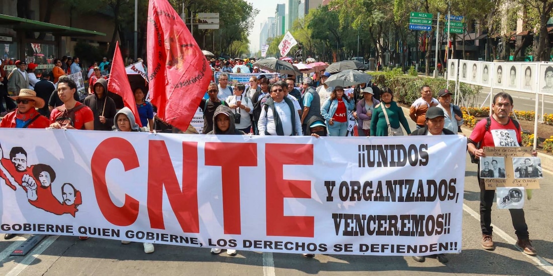 Movilizaciones de este lunes realizadas por la Coordinadora Nacional de .Trabajadores de la Educación.