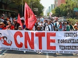 Movilizaciones de este lunes realizadas por la Coordinadora Nacional de .Trabajadores de la Educación.