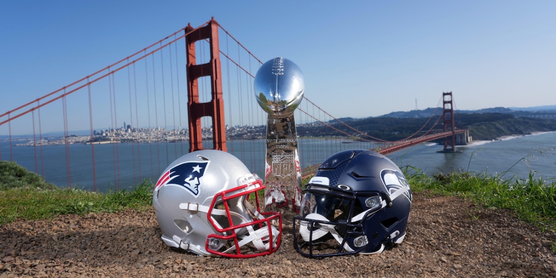 Patriots y Seahawks disputan el Trofeo Vince Lombardi en el Super Bowl LX de la NFL.