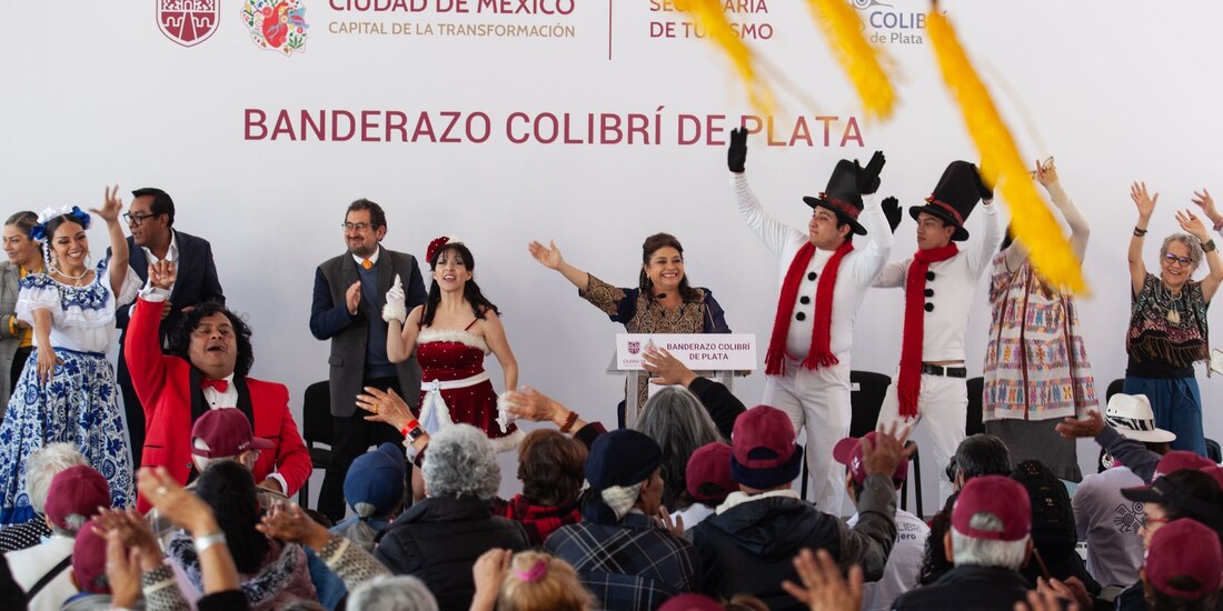 Clara Brugada al dar inicio al programa Colibrí de Plata, ayer.