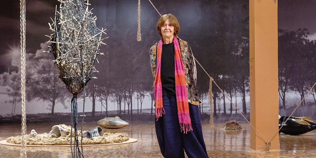 La artista Gerda Gruber en el Museo de
Arte Moderno, el miércoles