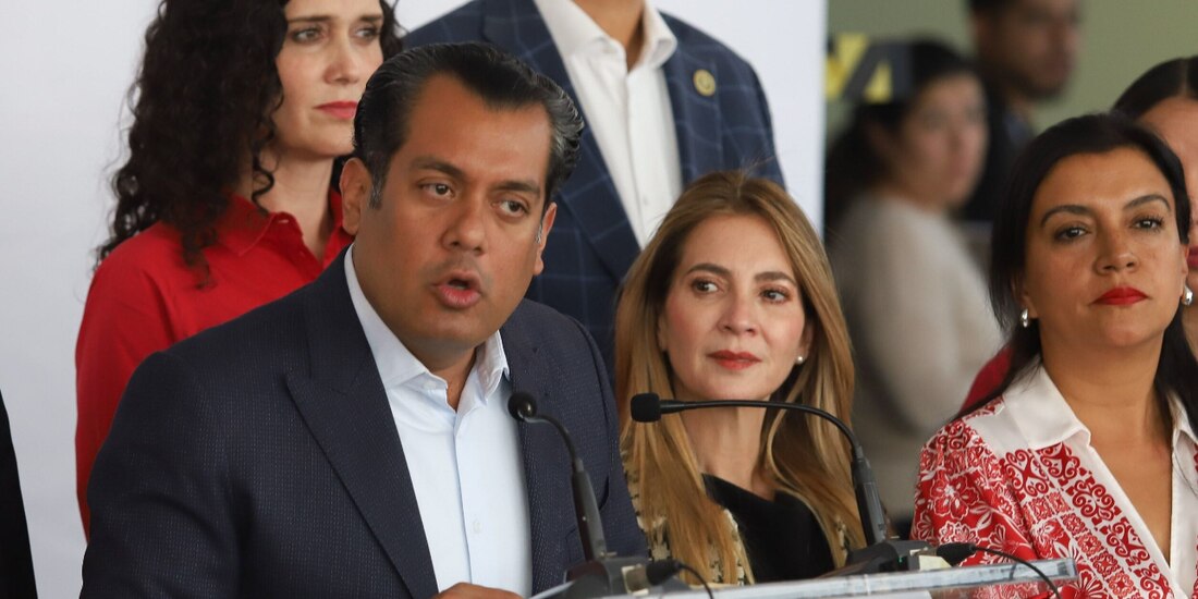 Sergio Gutiérrez Luna, presidente de San Lázaro, ayer, en conferencia de prensa.