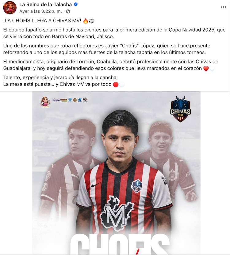 Javier La Chofis López jugará con Chivas MV.