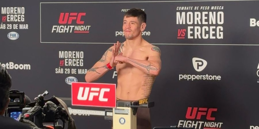 Brandon Moreno da el peso previo a UFC México 2025