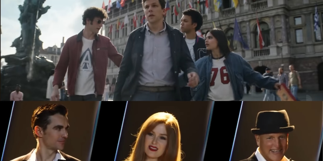 Los Ilusionistas 3 reúne al elenco original: Jesse Eisenberg, Woody Harrelson, Isla Fisher, Dave Franco y Morgan Freeman, además de nuevos miembros.