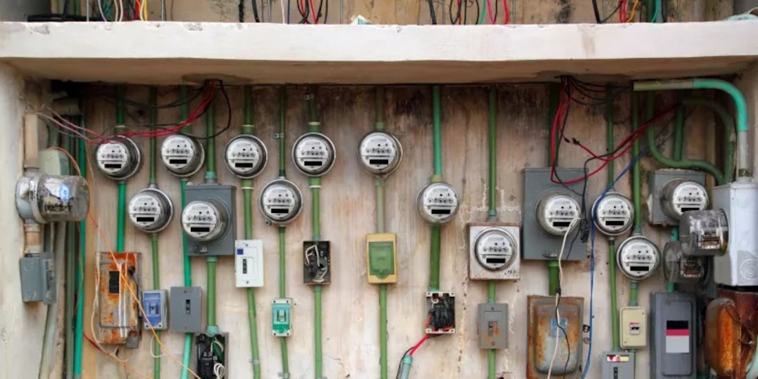 Medidores de energía de la Comisión Federal de Electricidad.