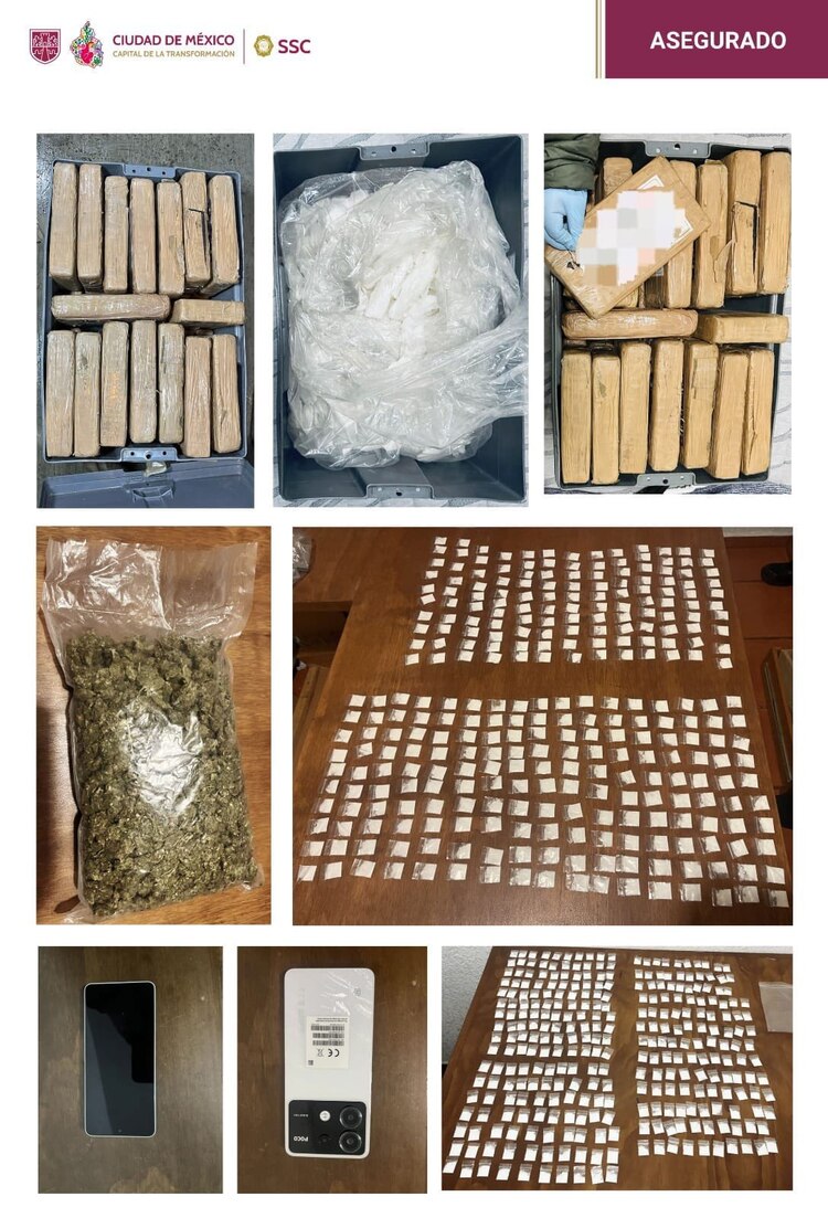 Con un valor estimado de 12 millones de pesos, las drogas decomisadas incluían metanfetamina y cocaína.