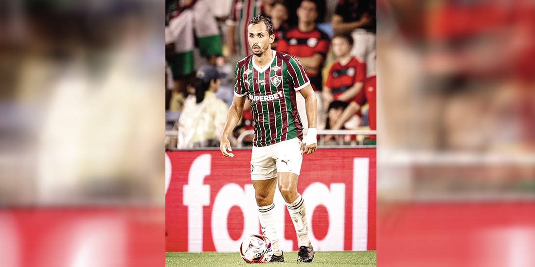 El medio, en un partido el año pasado con la casaca del Fluminense.