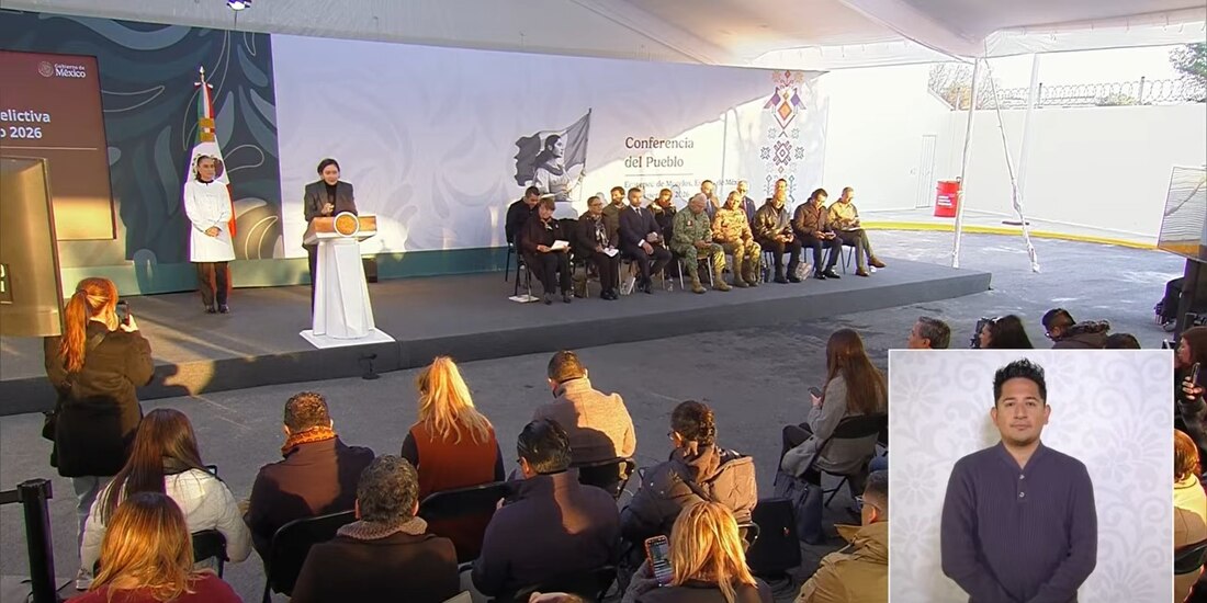 La titular del Secretariado Ejecutivo del Sistema Nacional de Seguridad Pública, Marcela Figueroa, ofreció los datos em la Mañanera de la Presidenta Claudia Sheinbaum.