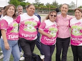 La Presidenta apoya a las Leonas de la Universidad Politécnica y les entrega premios como parte de dinámica nacional, ayer.