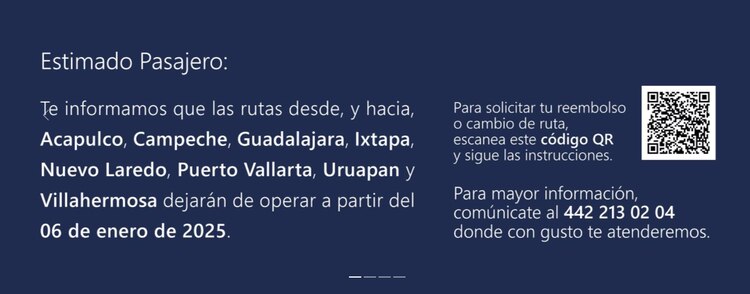 Mexicana de Aviación anuncia suspensión de ocho rutas.