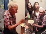 Un hombre de 108 años de edad fue acogido por una joven y su familia, luego de que lo encontraran viviendo en condición de calle
