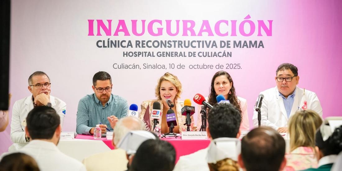 Eneyda Rocha inaugura clínica reconstructiva de mama en el Hospital General de Culiacán IMSS-Bienestar.
