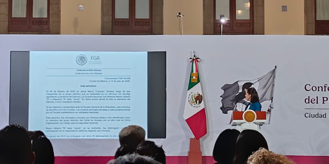 Mañanera en Palacio Nacional.
