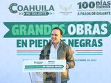Manolo Jiménez inicia con la entrega de obras en Piedras Negras, Coahuila.