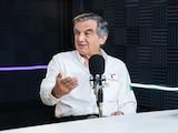 El gobernado de Tamaulipas, Américo Villarreal Anaya, durante el programa "Diálogos con Américo", el 6 de septiembre de 2026.