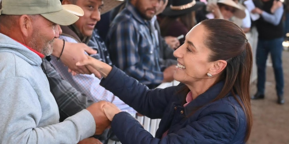 Presidenta Claudia Sheinbaum, durante su visita a Sombrerete, Zacatecas.
