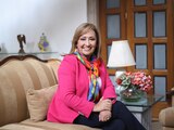 La gobernadora Lorena Cuéllar, en entrevista con La Razón.