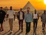 El 'Canelo' Álvarez junto con algunos de los mejores boxeadores del mundo en las pirámides de Egipto.