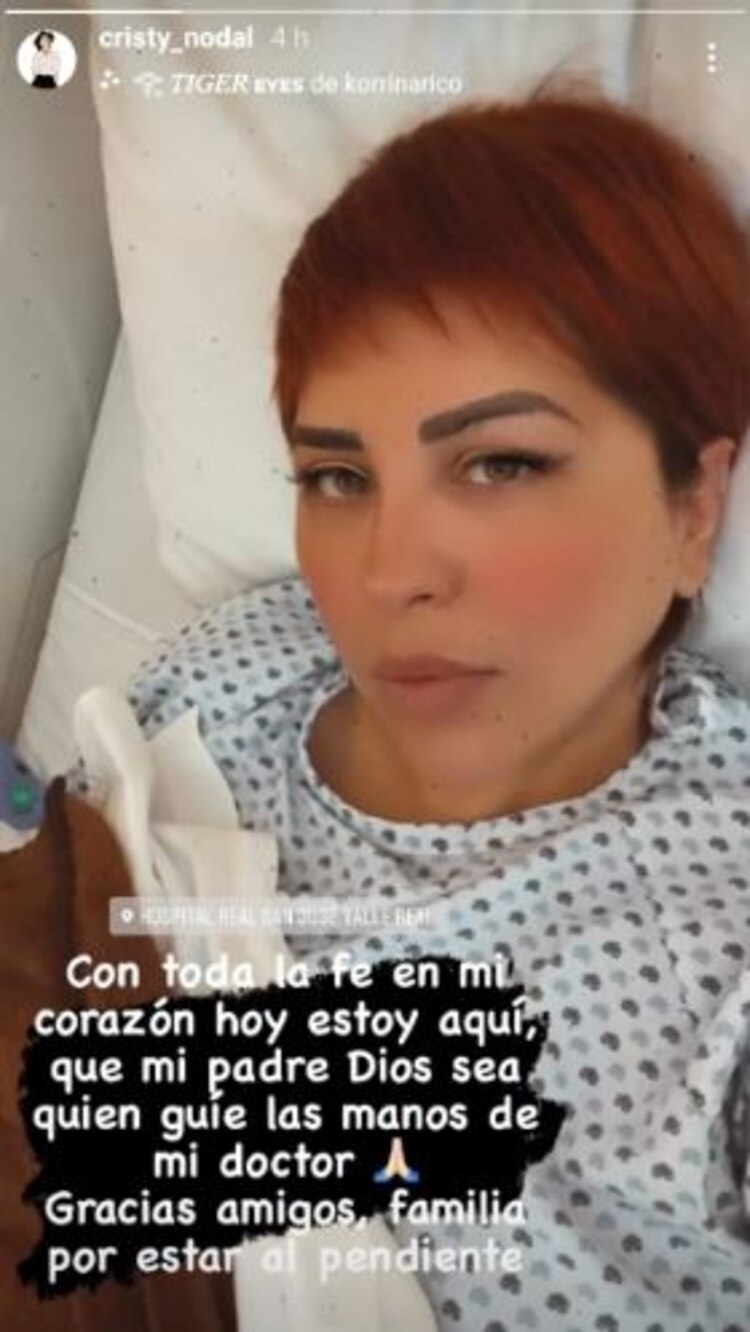 Cristy Nodal en el hospital