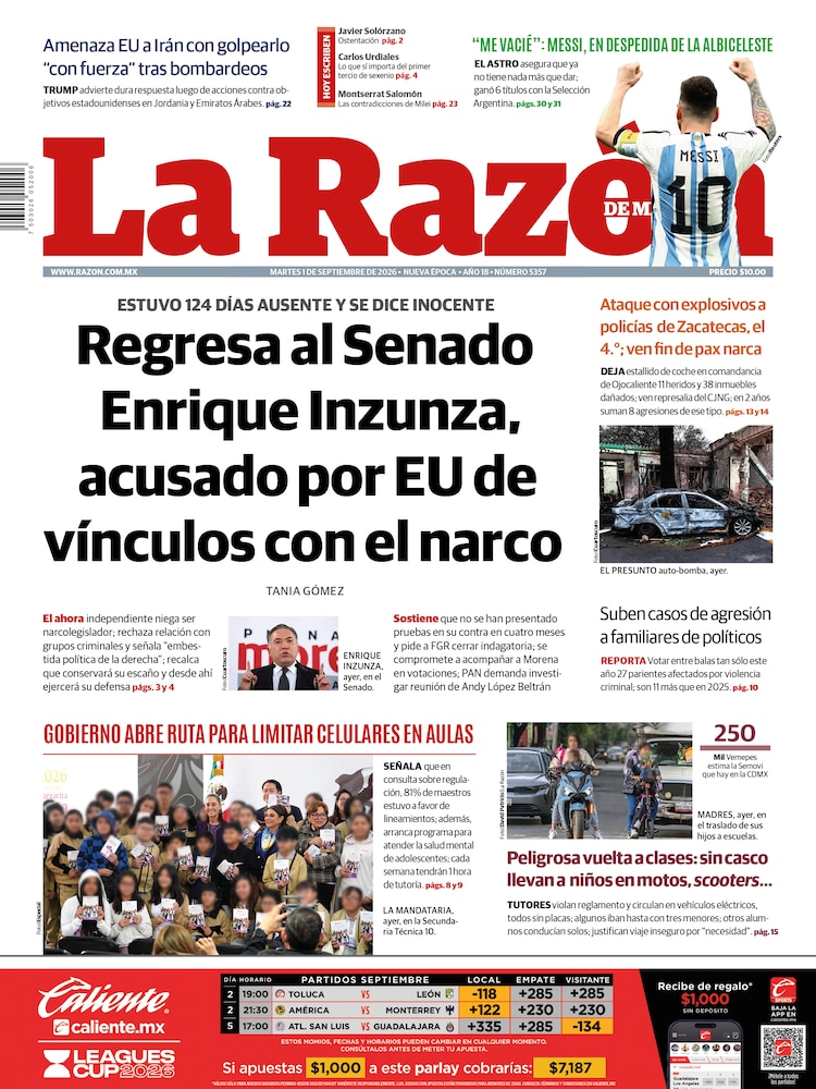La Razón 01 Septiembre 2026