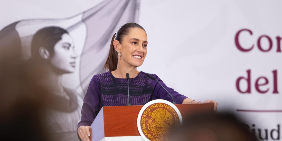 Mañanera del Pueblo en Palacio Nacional.