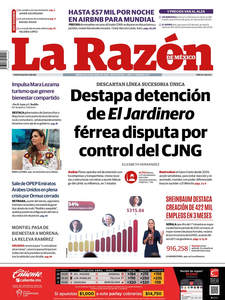 La Razón 29 de abril 2026