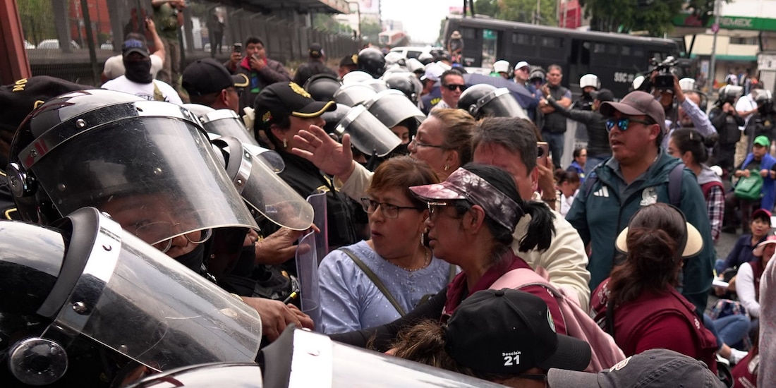 Manifestantes fueron encapsulados en Tlalpan