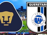Pumas y Querétaro miden fuerzas en la cancha del Olímpico Universitario.