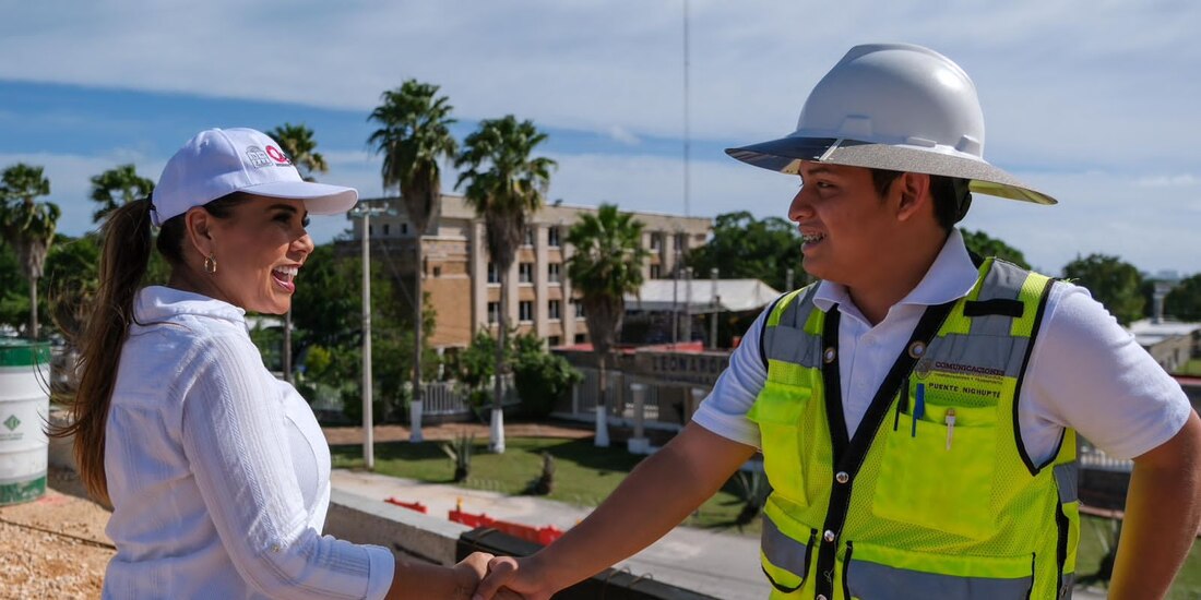 La Gobernadora constitucional con trabajadores del sector.