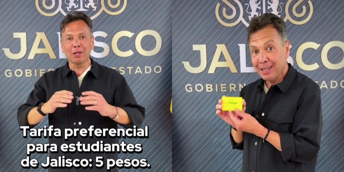 Pablo Lemus anuncia tarifa de 5 pesos en transporte público para estudiantes de Jalisco.