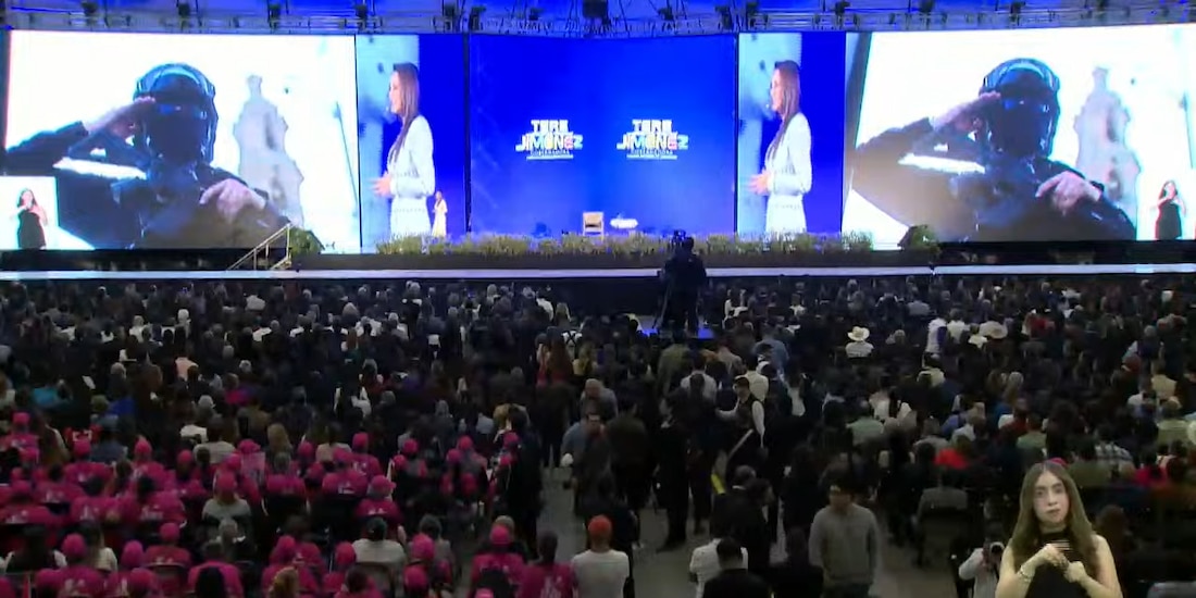 Tere Jiménez da mensaje por su Cuarto Informe de Gobierno.