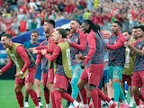 CRISTIANO RONALDO celebra uno de sus goles ante Uzbekistán, el 23 de junio.